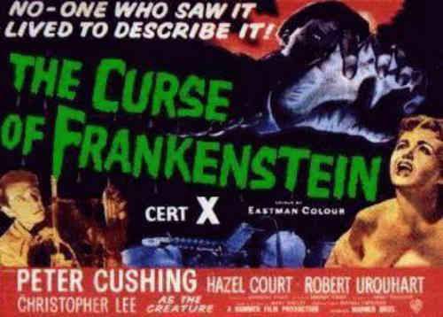 Cartel de la maldición de Frankenstein